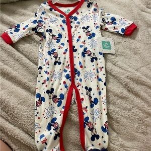 Disney Mickey Mouse Baby Patriotic Footies